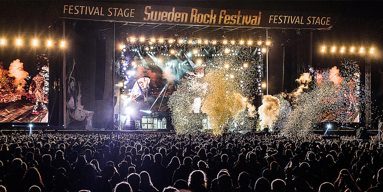 rock show with fireworks